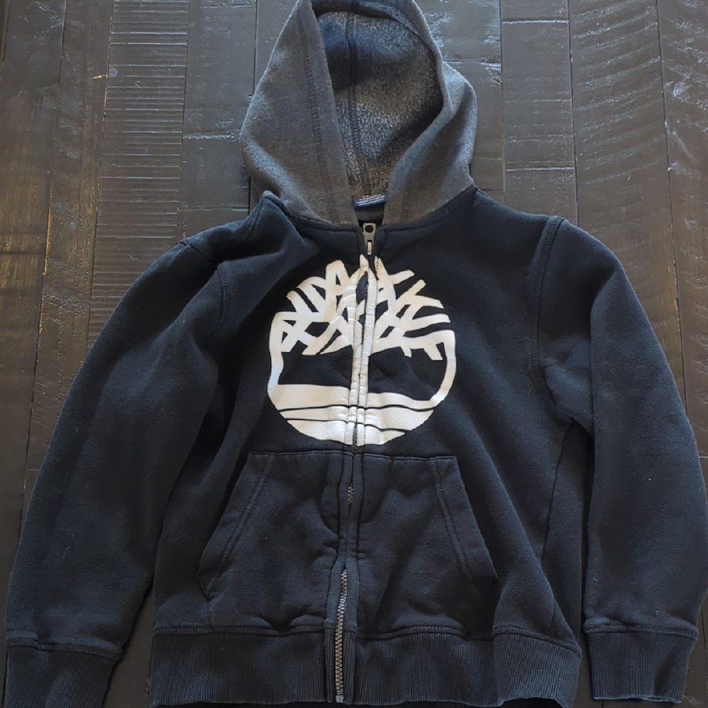 Timberland Kids Black Hoodie with Logo